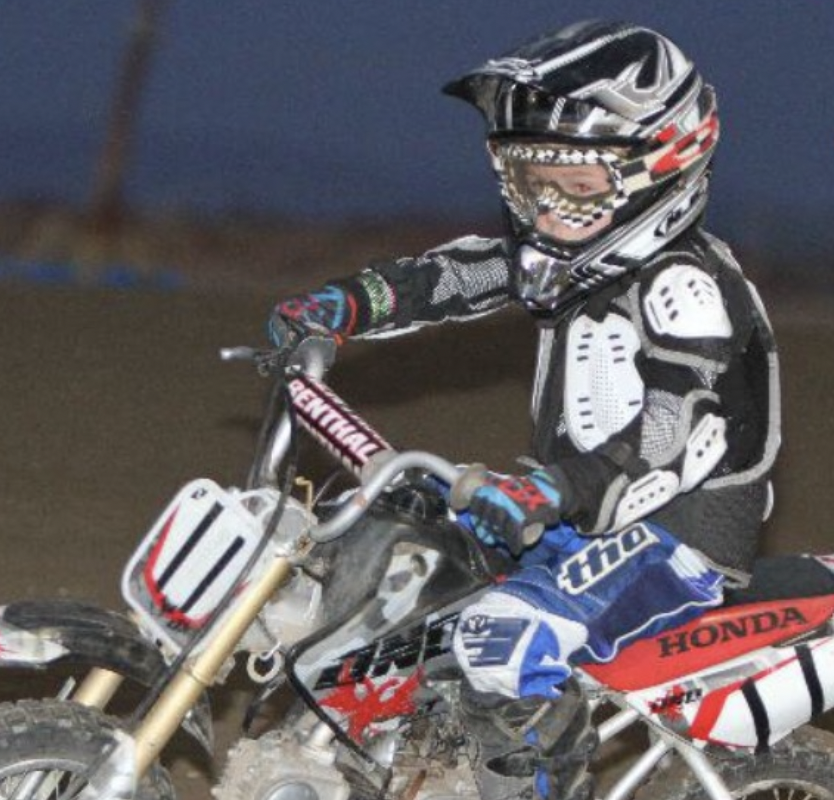 Carter on his dirtbike